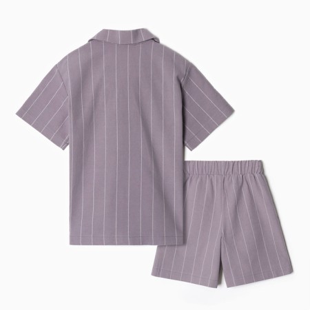 Costume for a boy (shirt, shorts) KAFTAN, R.30 (98-104), gray-8
