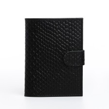 Cover for autoDocations and passports, black color