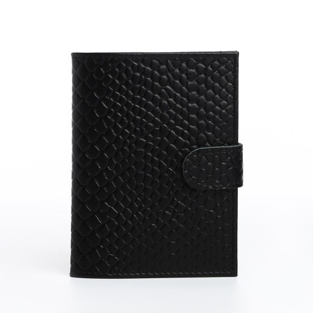 Cover for autoDocations and passports, black color