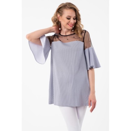 Female blouse, size 44, gray color-2