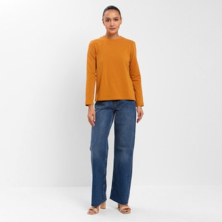 Longsliv Women's Minaku: Basic Line color mustard, size 42-3