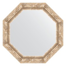 Mirror in the baguette frame, Provence with weaving 70 mm, 58x58 cm