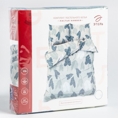 Bed linen Ethel 2 joint venture “Nymphaea leaves” 175x215 cm, 200x220 cm, 70x70 cm -2 pcs-6