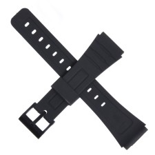 Watch strap, 20 mm, silicone, L-22 cm, black