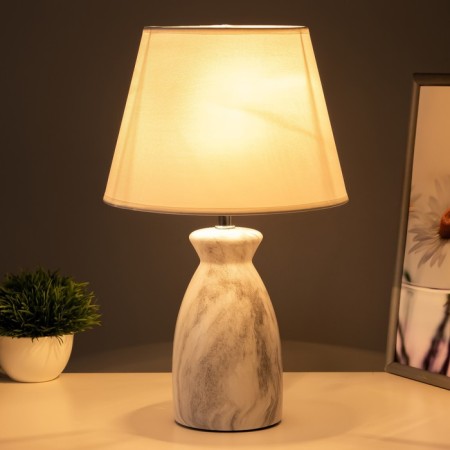 Lena table lamp E14 40W white-gray 22.5x22.5x37 cm Risalux-1