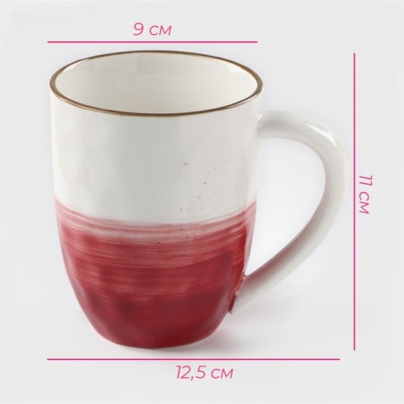 Porcelain shade "Cosmos", 400 ml, red color-1