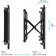 Broat Black 40 "Black 40" -70 "Max.45kg wall-mounted inclination-sliding 102952