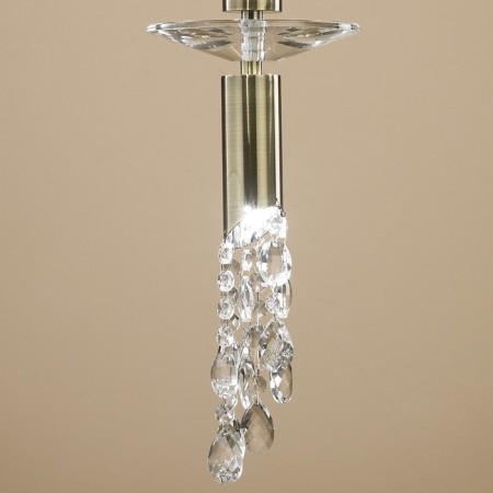 Suspended chandelier Mantra Tiffany, E27, G9, 4x20, 5W, 800 mm, Antique brass color-5