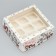 Folding box for 9 cupcakes with the window “Winter will give miracles!”, 25 x 25 x 10 cm, new year