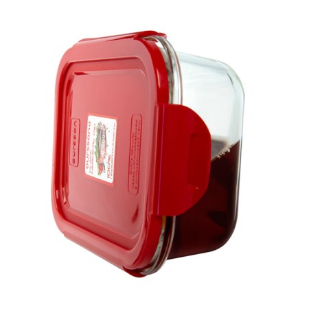 Oursson glass container, 370 ml, red-4