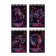 Notepad A6, 40 sheets in a cage on the crest "Neon Design", cover Cover Cardboard, OFSET block, mix