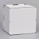 Box for a cake with a window, "cake", white, 30 x 30 x 30 cm