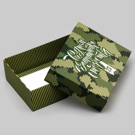 Gift box team "Happy Defender of the Fatherland Day" 16.5 x 12.5 x 5.2 cm-3