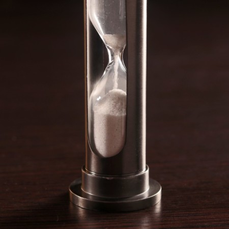 Sanding clock "Time" (1 min) Brass 4x4x11.5 cm-1