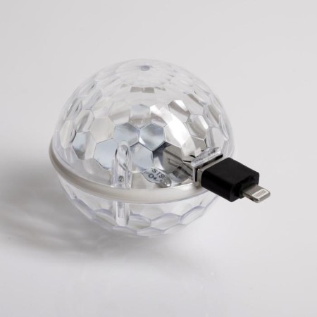 Light device "Double Dishash Shar" 7 cm, 4 connectors, glow RGB, 5 V-6