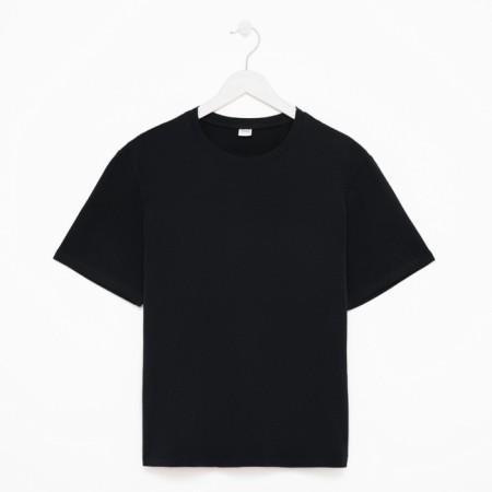 T -shirt men Minaku: Basic Line Man Black Color, size 56-3