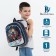Baby backpack on lightning, blue color