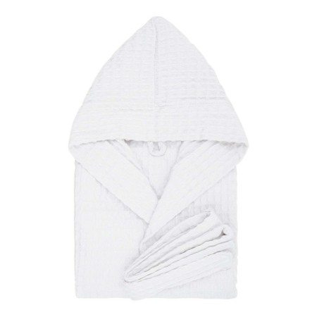 Baby waffle robe, height 98-104 cm, white color-1