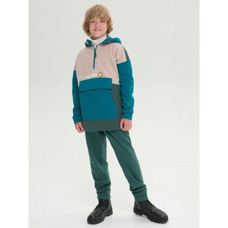 Hudy for the boy Pelican, height 164 cm, green color-6