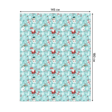 The tablecloth "New Year's friends", rectangular, Saten, size 145x180 cm-1