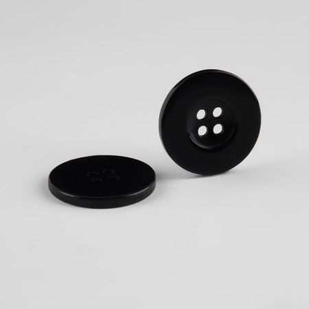 A set of buttons, 4 punctures, d = 25 mm, 10 pcs, in a blister, black color is black-1