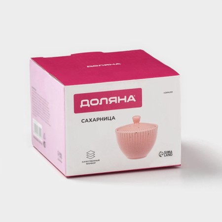 Sugar tower "Coral", 600 ml, d = 10.1 cm, porcelain, pink-3
