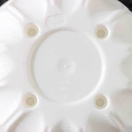 Pot for flowers with a “Wave” pallet, 0.65 l, d = 11.5 cm, snow -white color-3