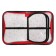Penal 3 sections, tab inside, 140 x 210 x 40 mm, fabric, calligrata top block "Cool bulldog"