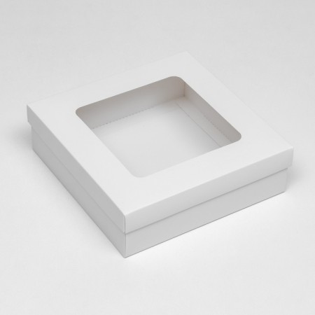 The box is folding, the lid is, with the window, white, 20 x 20 x 6 cm-2