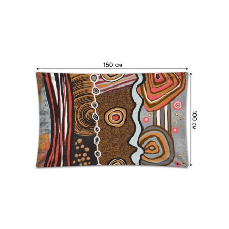Decorative panel with photo printing "African abstraction", horizontal, size 100x150 cm-1