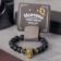 Bracelet Unisex "Bastion" Dragon, black color with black gold, ball No. 10, d = 7 cm