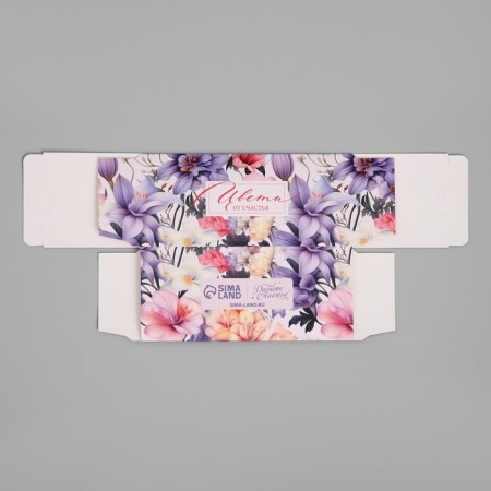 Box for Makarun, confectionery packaging "Flowers", 12 x 5.5 x 5.5 cm-5