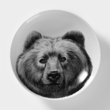 Porcelain Porcelain “Bear”, 700 ml, D = 20.5 cm, white