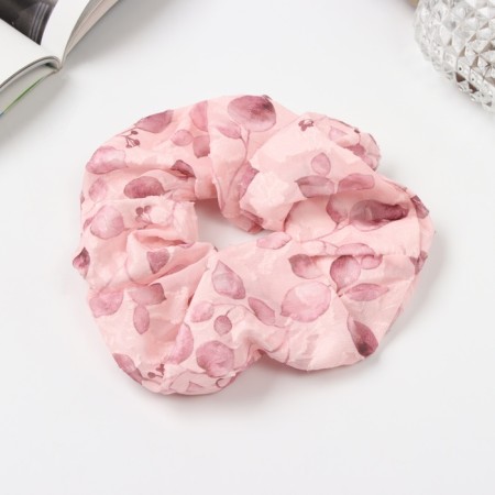 Hair gum "Orbit" leaflets style, 13 cm, pink