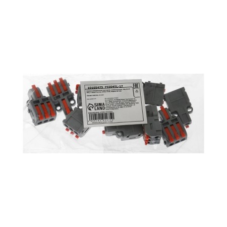 The terminal of electric passage, combined, 32a, 0.2-4 mm2, 1 input 3 Conclusion, set 10 pcs 1010547-2