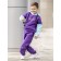 Set: Hoods and Pants "College", height 122 cm, purple color
