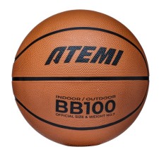 Basketball ball ATEMI, size 7, rubber, 8 panels, BB100N, district 75-78, glued