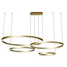 Подвес «Тор», размер 150x100x40+60+80+100x150 см, 174Вт, LED, 4000K, диммируемый, с ПДУ
