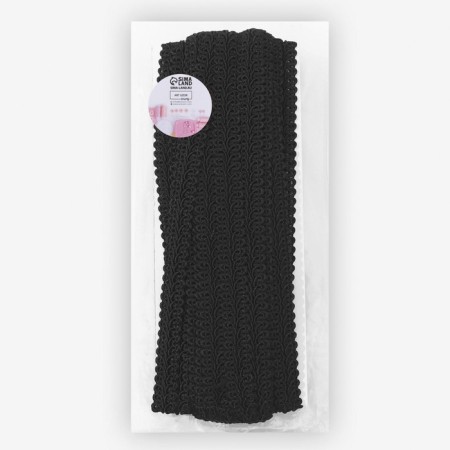 Decorative braid "Chanel", 12 mm, 10 ± 1 m, black color-2