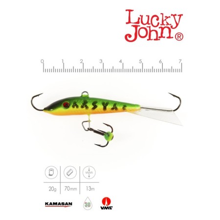 Balancir Lucky John Fin 5 + tee, 7 cm, color 20 blister-1