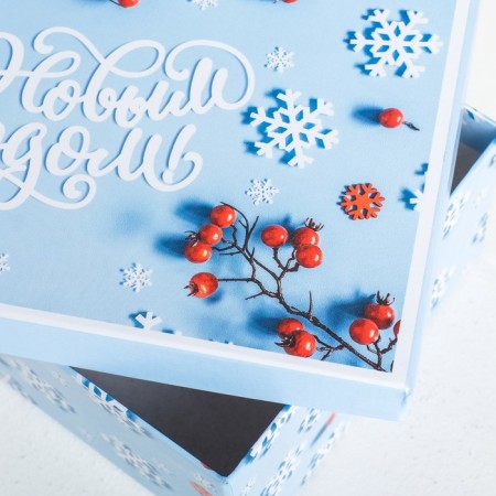 A set of gift boxes 6B1 “Styl”, 20 x 12.5 x 7.5 - 32.5 x 20 x 12.5 cm, New Year-2