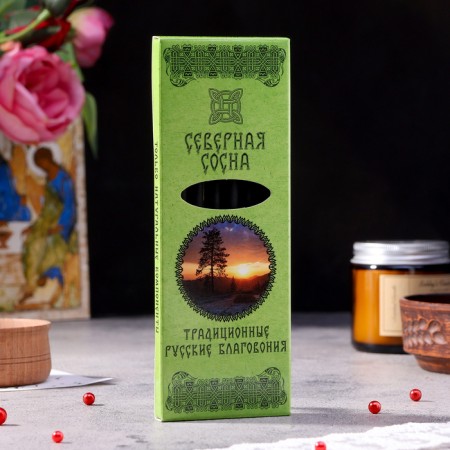 A set of traditional Russian incense "Northern Pine", 7pcs + stand-3