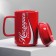Ceramic mug "Enjoy", 250 ml, red color