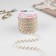 Decorative braid "Blutter", 5 mm × 27 m ± 1 m, white color with gold thread