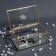 Organizer for storage "Mountains", with a lid, glass, with a mirror -bottom, 1 section, 14.5 × 8.5 × 6 cm, the color is transparent/copper