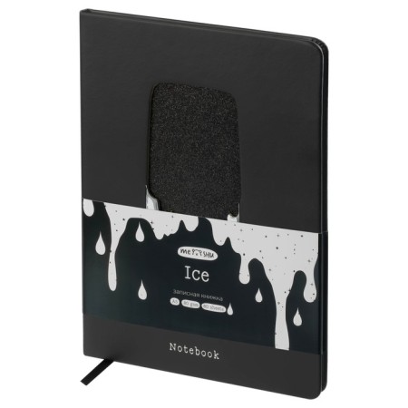 Note book A5 80 sheets in a line, leatherette, meshu "ic", a solid cover, embossing foil, cutting, block offset-4