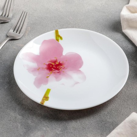 Dessert plate Water color, d = 19 cm, white color-1