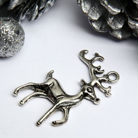 Decor for creativity Metal "Deer - Silver hoof" silver 2.3x3.7 cm-1