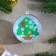 Christmas tree decoration for coloring "Christmas tree" Size: 8 cm; 2 pcs., Brush