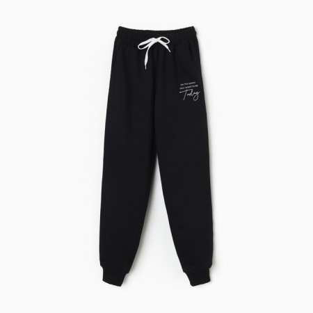 Women's sports trousers, black color, rr 48